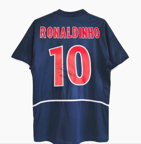 Camisa do PSG autografada pelo Ronaldinho